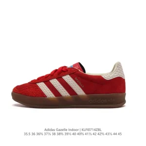 Adidas Originals Gazelle Indoor Retro Canvas Sneakers with Gum Sole