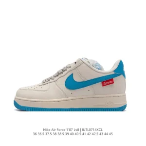 Supreme x Nike Air Force 1 Low White Red Box Logo