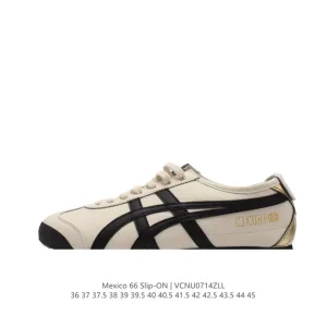 Asics Onitsuka Tiger Mexico 66 Classic Vintage Leather Sneakers for Men and Women