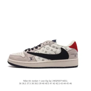 Jordan AJ1 Low OG SP Military Blue Reverse Swoosh LV Collaboration