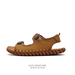 ECCO Bari Sandal for Men - Breathable Adjustable Beach Shoe