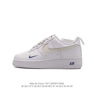 Nike Air Force 1 07 Low White Leather Sneakers for Men and Women
