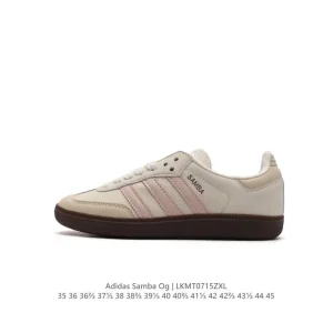 Adidas Samba OG Leather Shoes Classic White T-Toe Sneakers