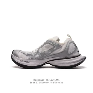Balenciaga 3XL Sneakers 3+ Series Low Top Vintage Style Foam Cushioning Rubber Sole