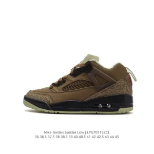 Jordan Spizike Low Houston Oilmen Classic Elephant Print Retro Basketball Shoes