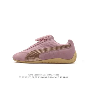 Puma Speedcat Open Yy Pink Brown Suede Retro Racing Sneakers