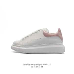 Alexander McQueen MCQ Chunky Heel White Leather Sneakers for Women