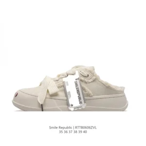 Smilerepublic Chunky Sole Canvas Shoes with Smile Design