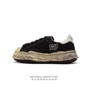 Mmy Blakey Canvas Low Sneakers - Retro Dissolved Sole Shoes