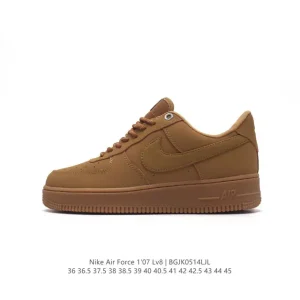 Nike Air Force 1 '07 Low White Leather Casual Sneakers for Men and Women