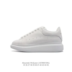 Alexander McQueen Oversized Sneaker Flash Tail Smooth Leather Thick Sole 4.5cm Height