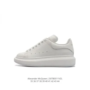 Alexander McQueen Oversized Sneaker Smooth Leather Thick Sole Glow Tail Women Fashion