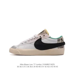 Nike Blazer Low '77 Jumbo Vintage Basketball Sneakers with Oversized Swoosh