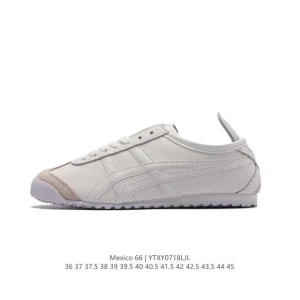 ASICS Onitsuka Tiger Mexico 66 Classic Retro Leather Sneakers for Men and Women