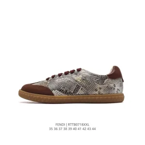 Fendi Men's and Women's Retro Style Platform Sneakers