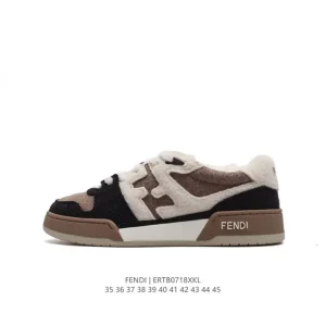 Fendi Men's and Women's Retro Platform Sneakers 2024 New Year Collection