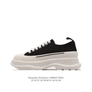 Alexander McQueen Sole Sneakers Low Top Thick Sole Platform White Shoes