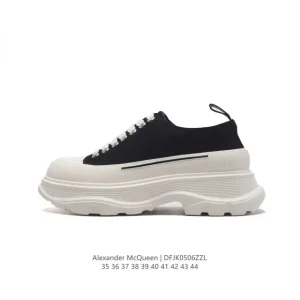 Alexander McQueen Sole Sneaker Low Top Thick Sole White Fashion Casual Shoes