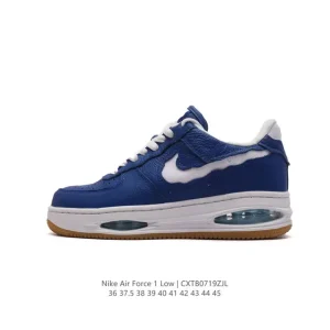 Nike Air Force 1 Low 07 White Leather Sneakers with Air Cushion Sole
