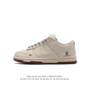 Nike Dunk Low Retro Louis Vuitton Collaboration Vintage Basketball Skateboarding Shoes