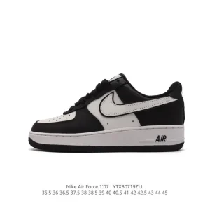 Nike Air Force 1 '07 Low DV0788 White Leather Sneakers with Air Cushion
