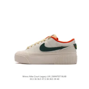 Nike Court Legacy Lift Women's Retro Leather Sneakers with Thick Sole