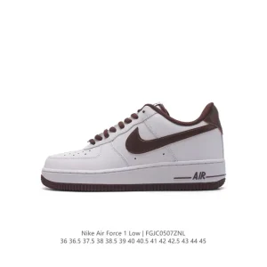Nike Air Force 1 07 Low White Leather Sneakers for Men and Women