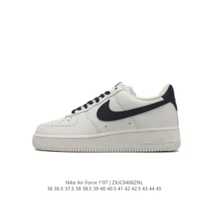Nike Air Force 1 07 Low White Leather Casual Sneakers for Men and Women