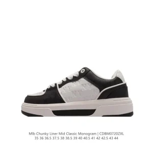 MLB Chunky Liner Mid Retro Streetwear Platform Sneakers for Men and Women