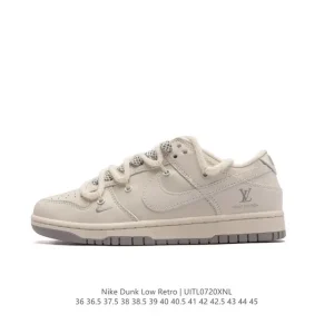 Nike Dunk Low Retro LV Collab Vintage Basketball Skate Shoes