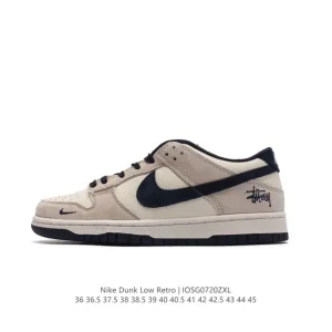Nike Dunk Low Retro Vintage Leather Basketball Sneakers