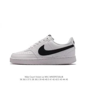 Nike Court Vision Low Vintage Leather Basketball Sneakers for Men and Women