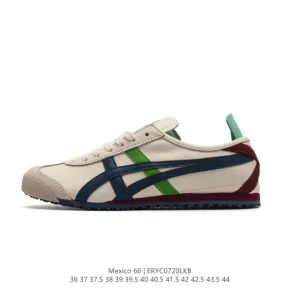 ASICS Onitsuka Tiger Mexico 66 Classic Retro Leather Sneakers for Men and Women