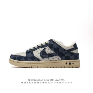 Nike Dunk Low Retro Louis Vuitton Collaboration Vintage Basketball Skateboarding Shoes