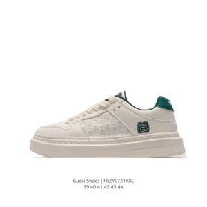 Gucci Rhyton Platform Leather Sneakers Men White 2024 New Release
