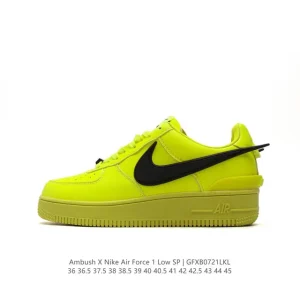 Nike Air Force 1 Ambush Low SP Leather Sneakers with Extended Swoosh