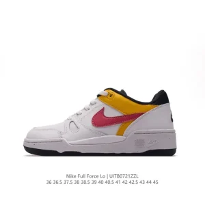 Nike Full Force Low Retro Basketball Shoes in White Leather