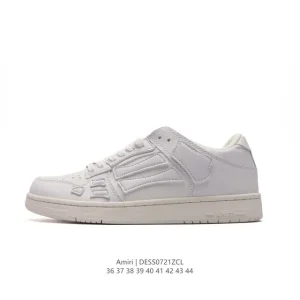 Amiri Skeleton Low Top Sneakers Bone Shoes for Men and Women