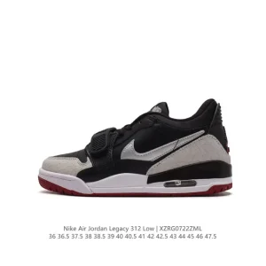 Jordan Legacy 312 Low Men's Basketball Shoes Black White Red