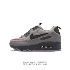 Nike Air Max 90 Men and Women Sneakers with Air Cushion and Leather Upper