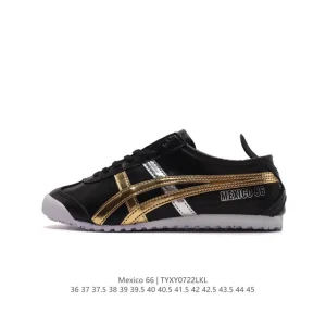 ASICS Onitsuka Tiger Mexico 66 Classic Retro Leather Sneakers for Men and Women