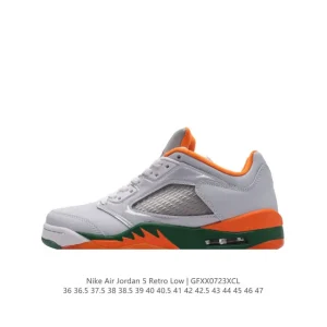 Jordan Air 5 Retro Low Top Basketball Shoes with Team Jordan Label