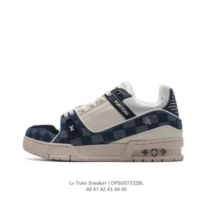 Louis Vuitton Trainer Sneaker Low Fashion Thick Sole Leather Shoes