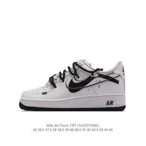 Nike Air Force 1 '07 Low Deconstruction Bandage Double Laces Thick Sole Sneakers