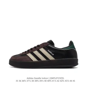 Adidas Originals Gazelle Indoor Retro Leather and Fabric Sneakers