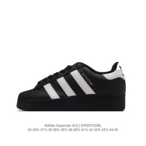 Adidas Superstar XLG Platform Leather Shell Toe Sneakers