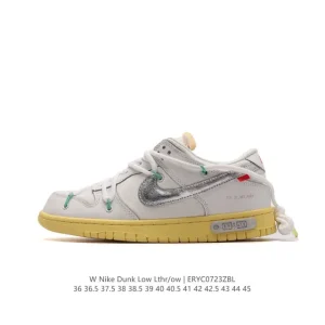 Off-White Dm1602 Deconstructed Leather Skateboarding Shoes with Double Laces