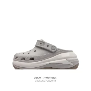 Crocs Women's Chunky Heel Sandals Summer Beach Slides