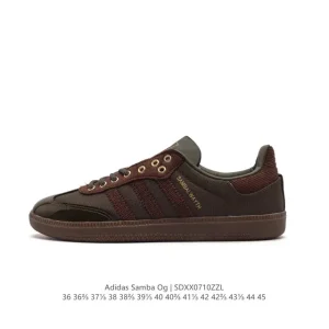 Adidas Samba OG Classic Leather Sneakers White Gum Sole