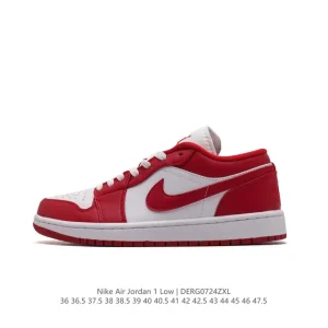 Jordan Air 1 Low Retro Classic Leather Sneakers with Air Cushion